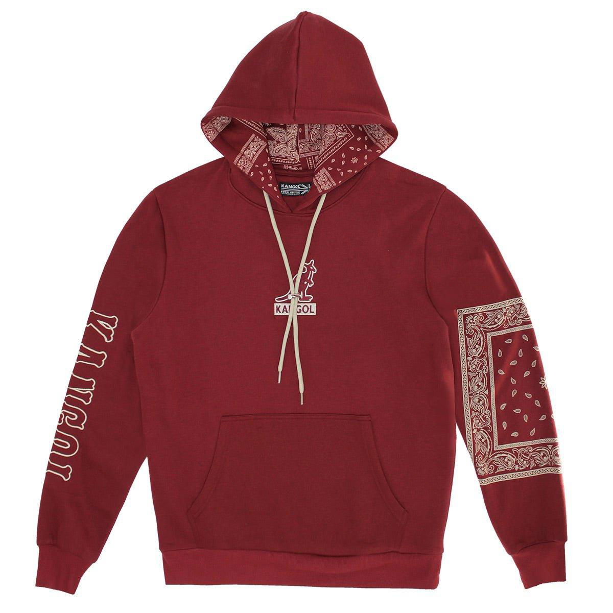 Kangol Boxed Out Paisley Hoodie-Him and her coats-www.Shopthatapp.com-Color:Maroon-Size:XXL-Fashion Hub Club