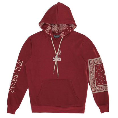 Kangol Boxed Out Paisley Hoodie-Him and her coats-www.Shopthatapp.com-Color:Maroon-Size:XXL-Fashion Hub Club