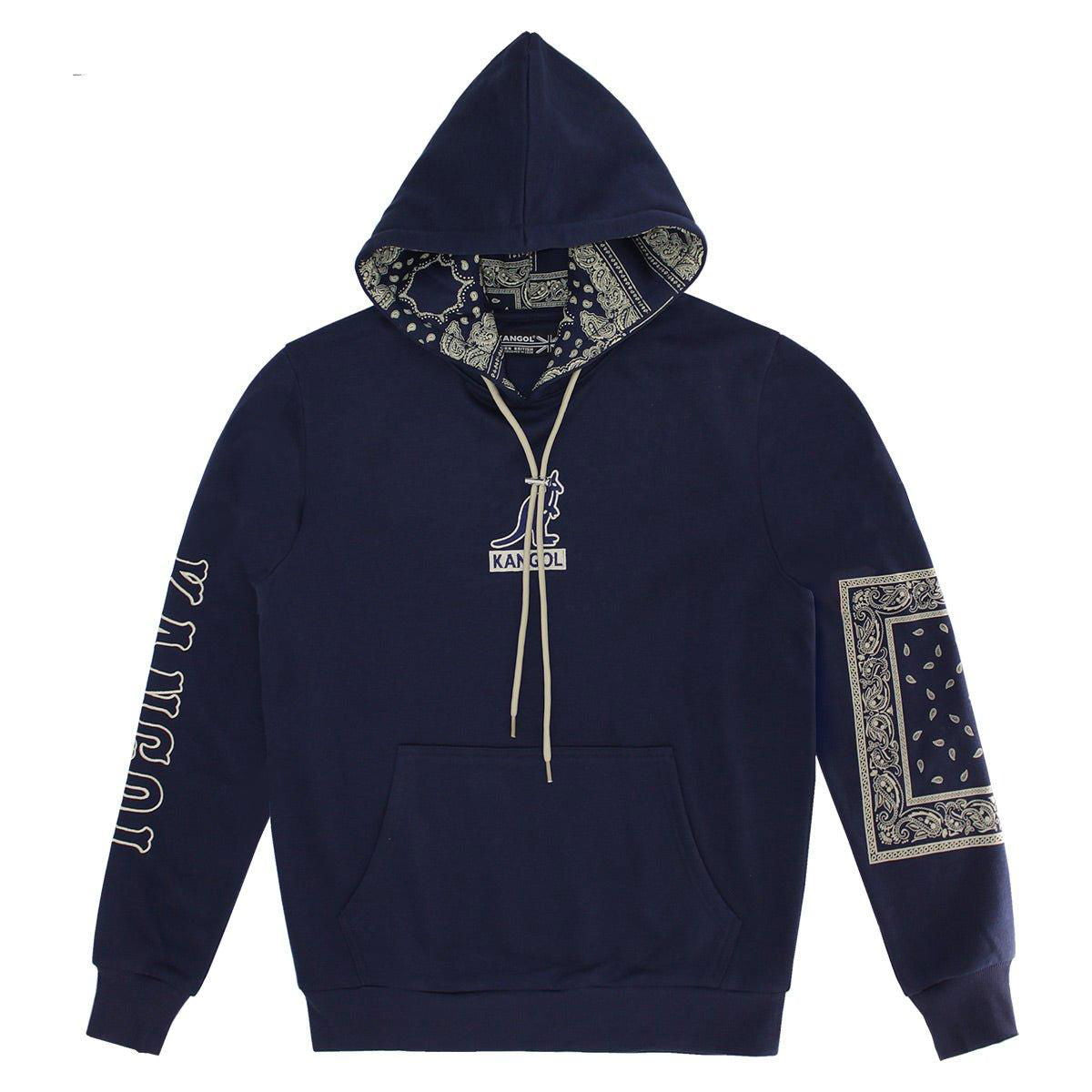 Kangol Boxed Out Paisley Hoodie-Him and her coats-www.Shopthatapp.com-Color:Navy-Size:XXL-Fashion Hub Club