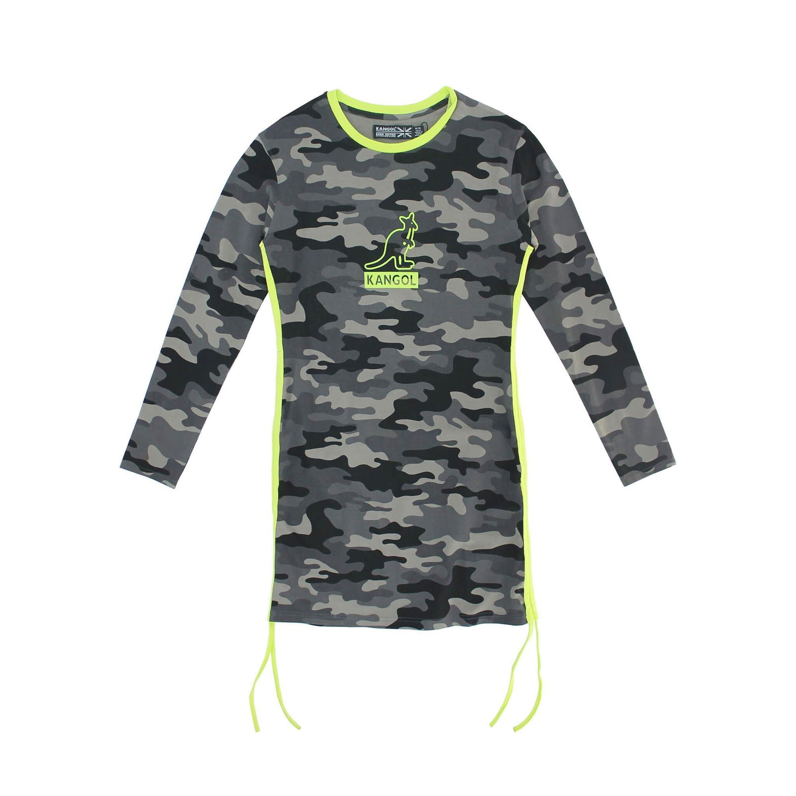 Kangol Camo Perfect Fit Dress with Long Sleeves-Women’s clothing-www.Shopthatapp.com-Color:Charcoal Grey Camo-Size:XXL-Fashion Hub Club