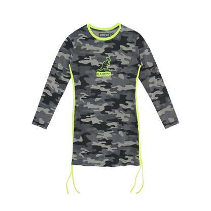 Kangol Camo Perfect Fit Dress with Long Sleeves-Women’s clothing-www.Shopthatapp.com-Color:Charcoal Grey Camo-Size:XXL-Fashion Hub Club