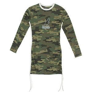 Kangol Camo Perfect Fit Dress with Long Sleeves-Women’s clothing-www.Shopthatapp.com-Color:Army Green Camo-Size:M-Fashion Hub Club