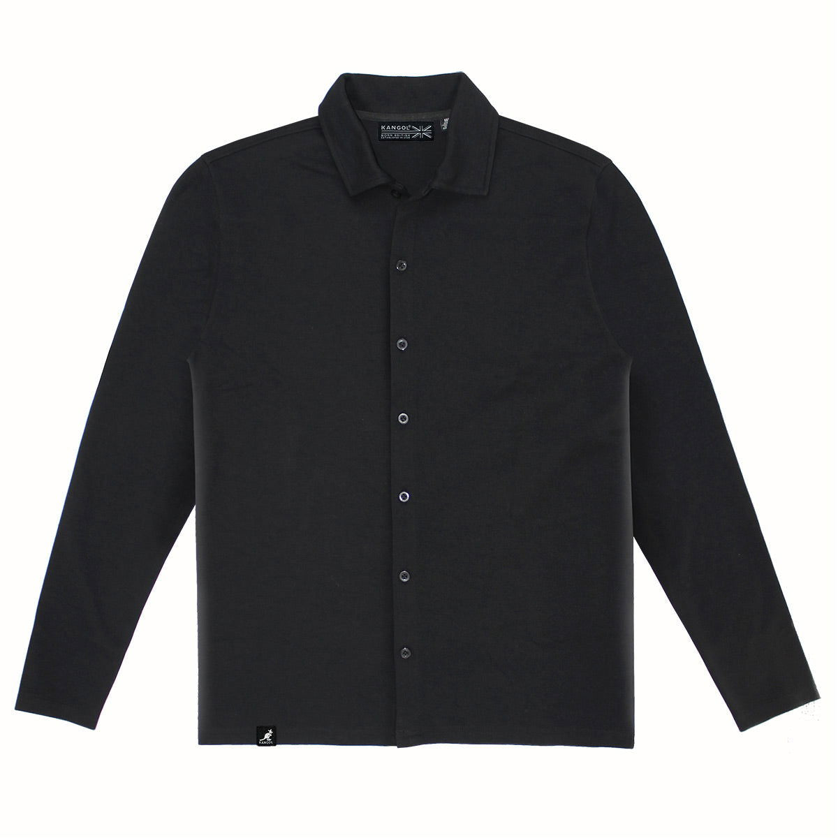 Kangol Fabricville Interlock LS Dress Shirt-Teen boys fashion-www.Shopthatapp.com-Color:Black-Size:XXL-Fashion Hub Club