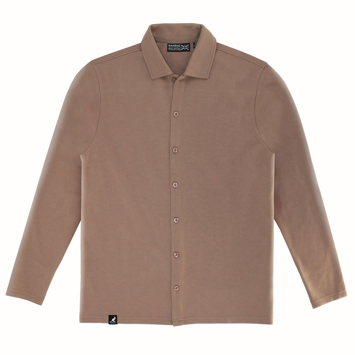 Kangol Fabricville Interlock LS Dress Shirt-Teen boys fashion-www.Shopthatapp.com-Color:Chocolate Malt-Size:XXL-Fashion Hub Club