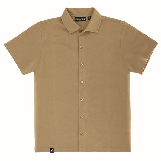 Kangol Fabricville Interlock SS Dress Shirt-Teen boys fashion-www.Shopthatapp.com-Color:Cartouche-Size:XXL-Fashion Hub Club