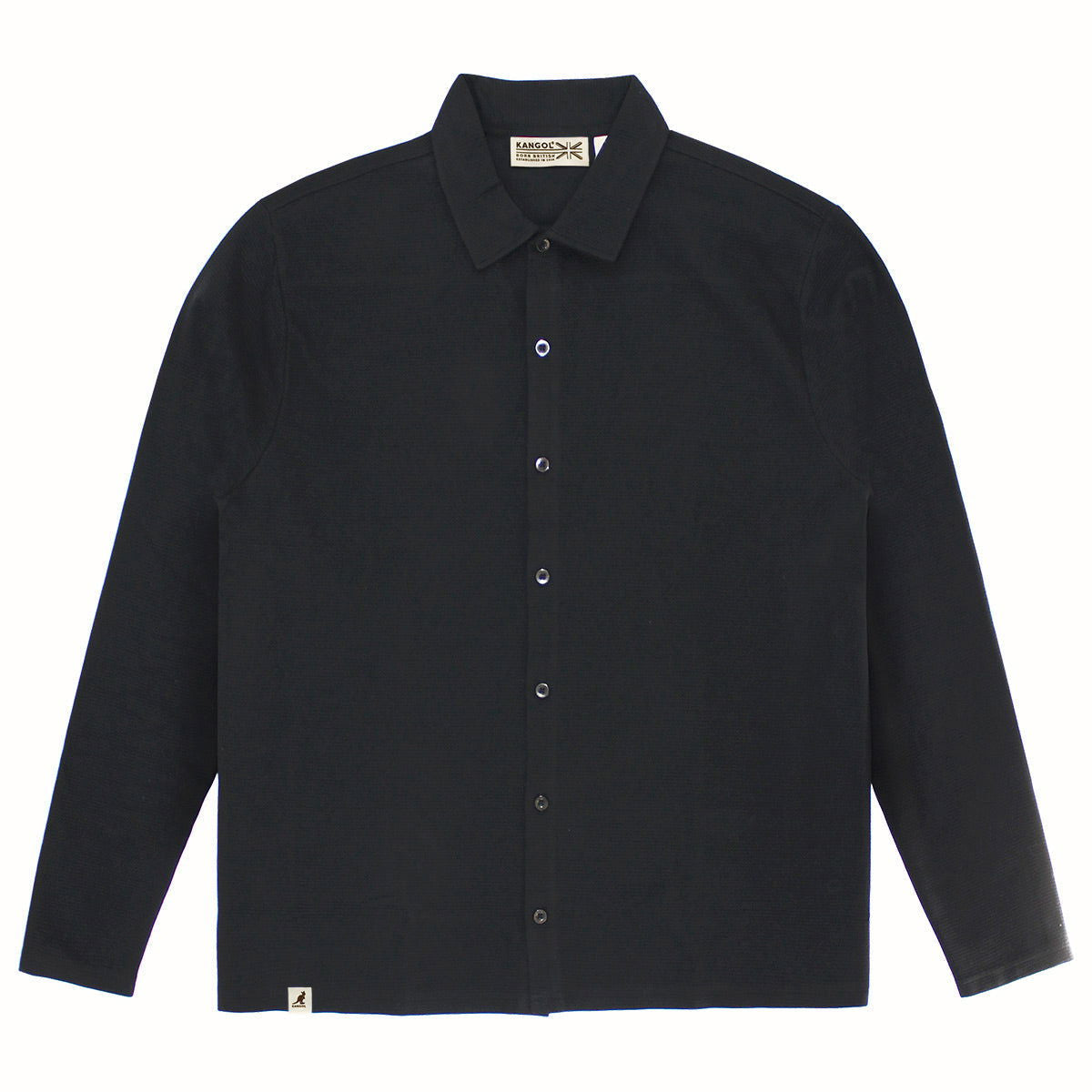 Kangol Fabricville Ottoman LS Dress Shirt-Men’s clothing-www.Shopthatapp.com-Color:Black-Size:XXL-Fashion Hub Club