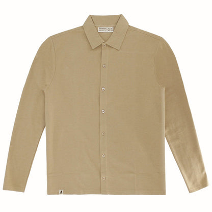 Kangol Fabricville Ottoman LS Dress Shirt-Men’s clothing-www.Shopthatapp.com-Color:Birch-Size:XXL-Fashion Hub Club