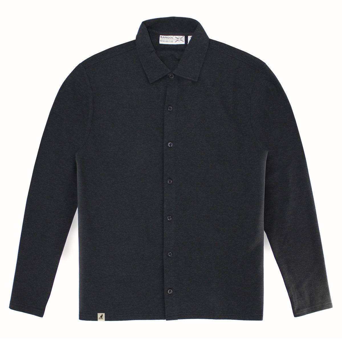 Kangol Fabricville Ottoman LS Dress Shirt-Men’s clothing-www.Shopthatapp.com-Color:Charcoal-Size:XXL-Fashion Hub Club