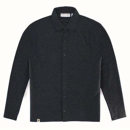 Kangol Fabricville Ottoman LS Dress Shirt-Men’s clothing-www.Shopthatapp.com-Color:Charcoal-Size:XXL-Fashion Hub Club