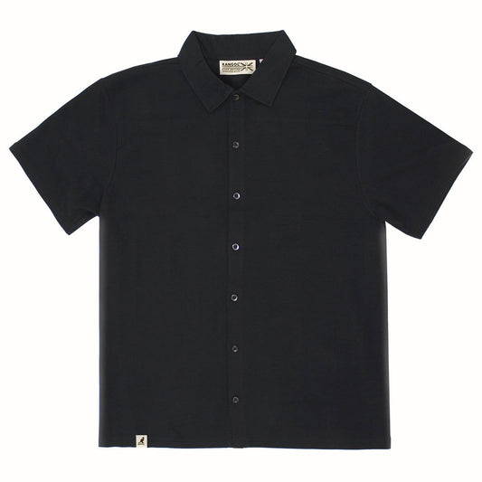 Kangol Fabricville Ottoman SS Dress Shirt-Teen boys fashion-www.Shopthatapp.com-Color:Black-Size:XXL-Fashion Hub Club