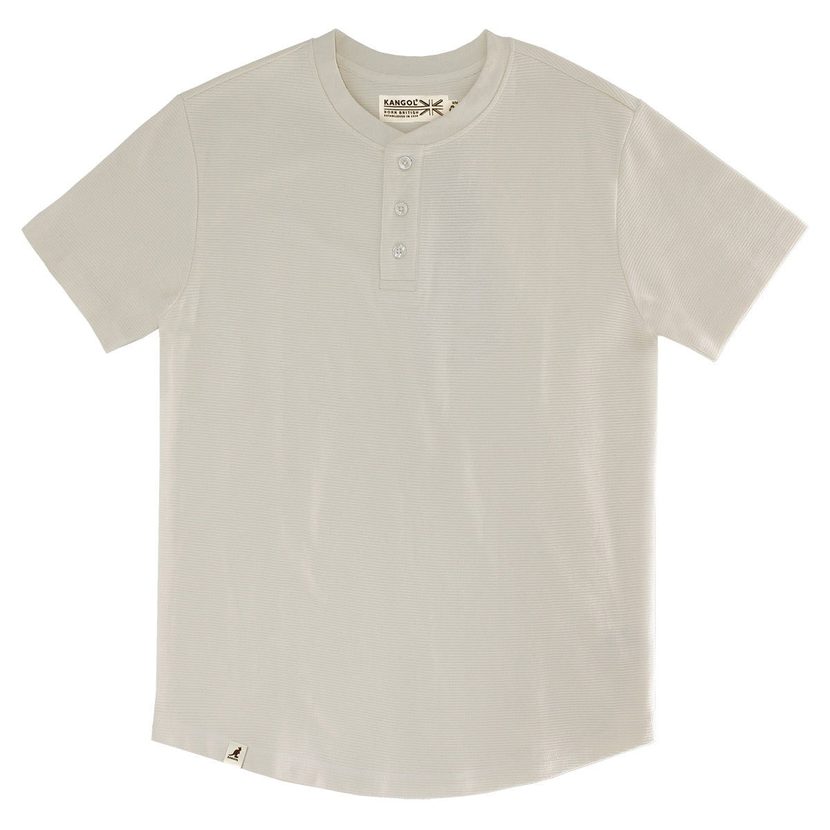 Kangol Fabricville Ottoman Short Sleeve Henley Tee-Teen boys fashion-www.Shopthatapp.com-Color:Oat-Size:XXL-Fashion Hub Club