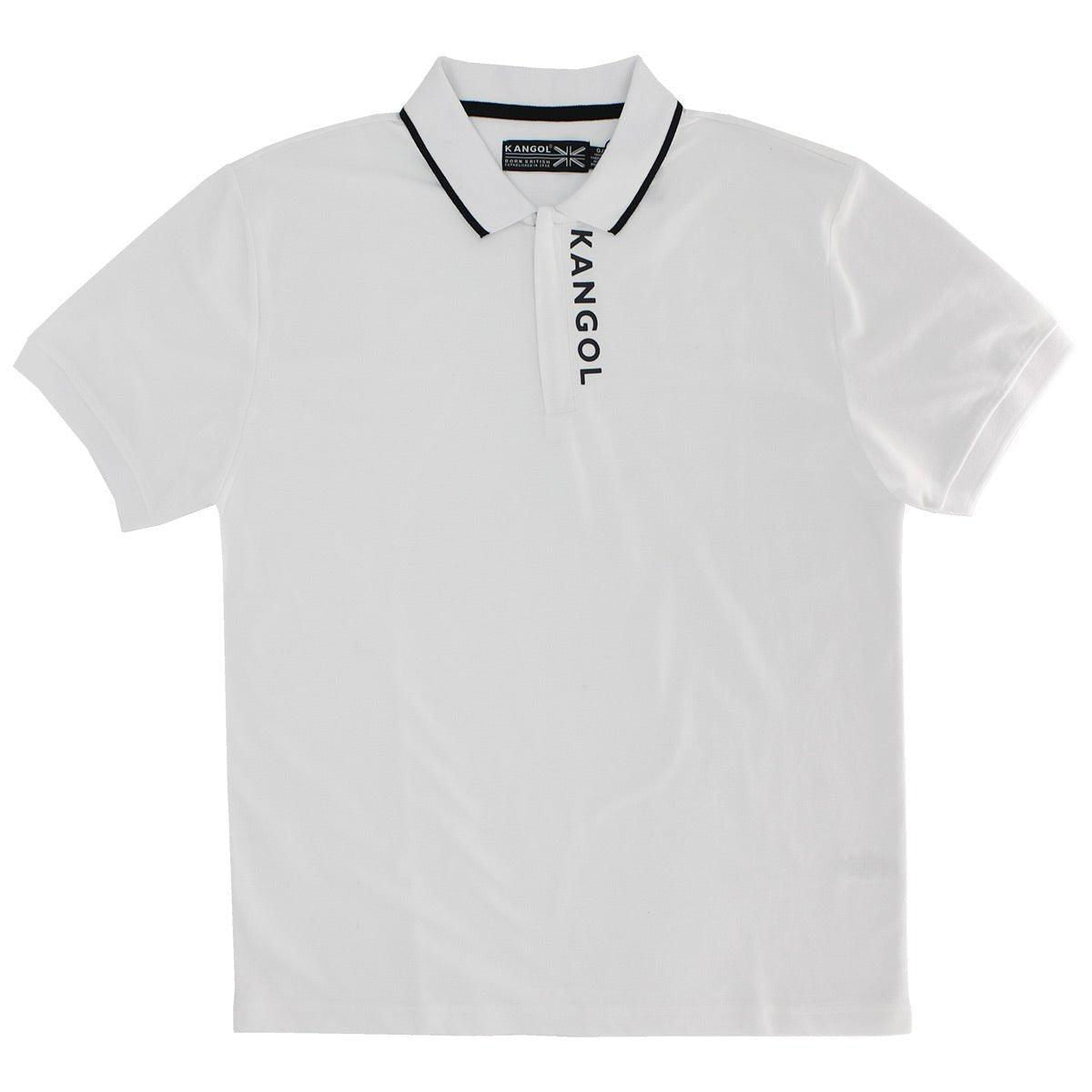 Kangol Hide & Seek Short Sleeve Pique Polo-Men’s clothing-www.Shopthatapp.com-Color:White-Size:XL-Fashion Hub Club