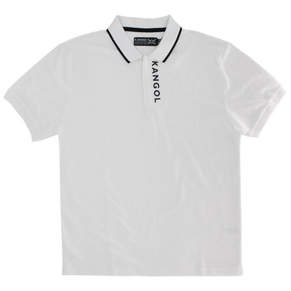 Kangol Hide & Seek Short Sleeve Pique Polo-Men’s clothing-www.Shopthatapp.com-Color:White-Size:XL-Fashion Hub Club