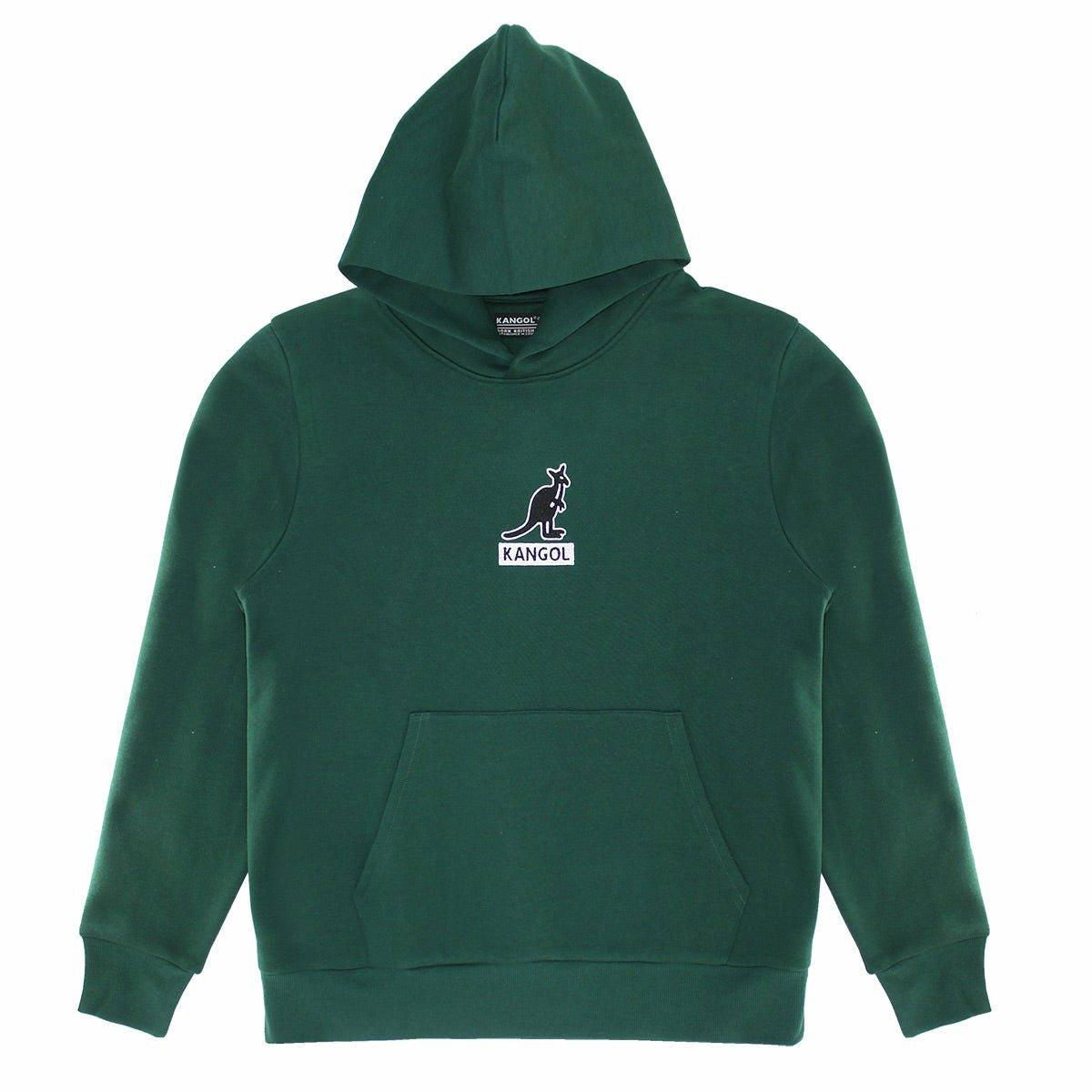 Kangol Logo Basics Pullover Fleece Hoodie-Women’s clothing-www.Shopthatapp.com-Color:Forest Green-Size:XXL-Fashion Hub Club