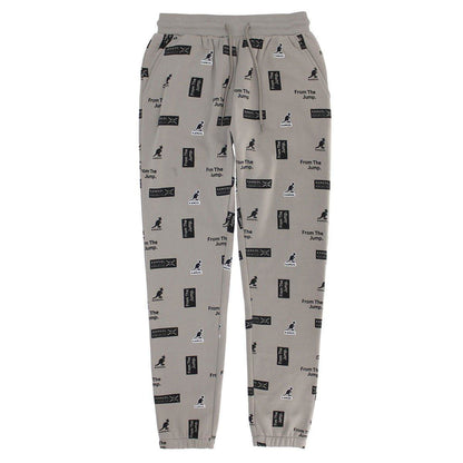 Kangol Logo P All Over Print Jogger-Him and her joggers-www.Shopthatapp.com-Color:TAUPE-Size:XXL-Fashion Hub Club
