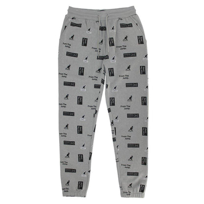 Kangol Logo P All Over Print Jogger-Him and her joggers-www.Shopthatapp.com-Color:DARK HEATHER MIX-Size:XXL-Fashion Hub Club