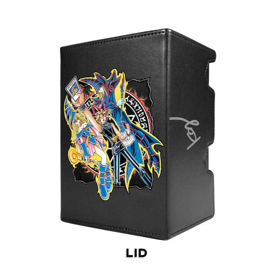 Yugi Deck Box - Kazuki Takahashi Special Edition Mach 3 with vibrant artwork and faux leather exterior.