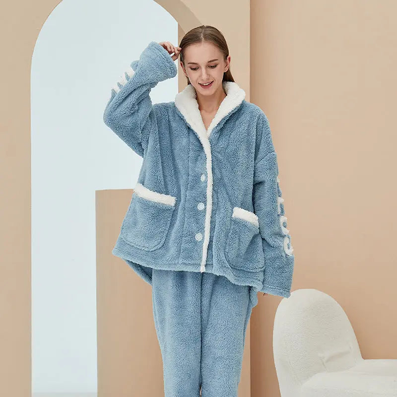 Keep Warm Coral Velvet Pajamas For Women - www.Shopthatapp.com