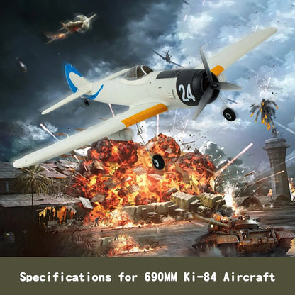 Ki84 WWII Fighter 690mm 4CH Built-in Gyro 3D/6G EPP RC Airplane RTF - www.Shopthatapp.com #
