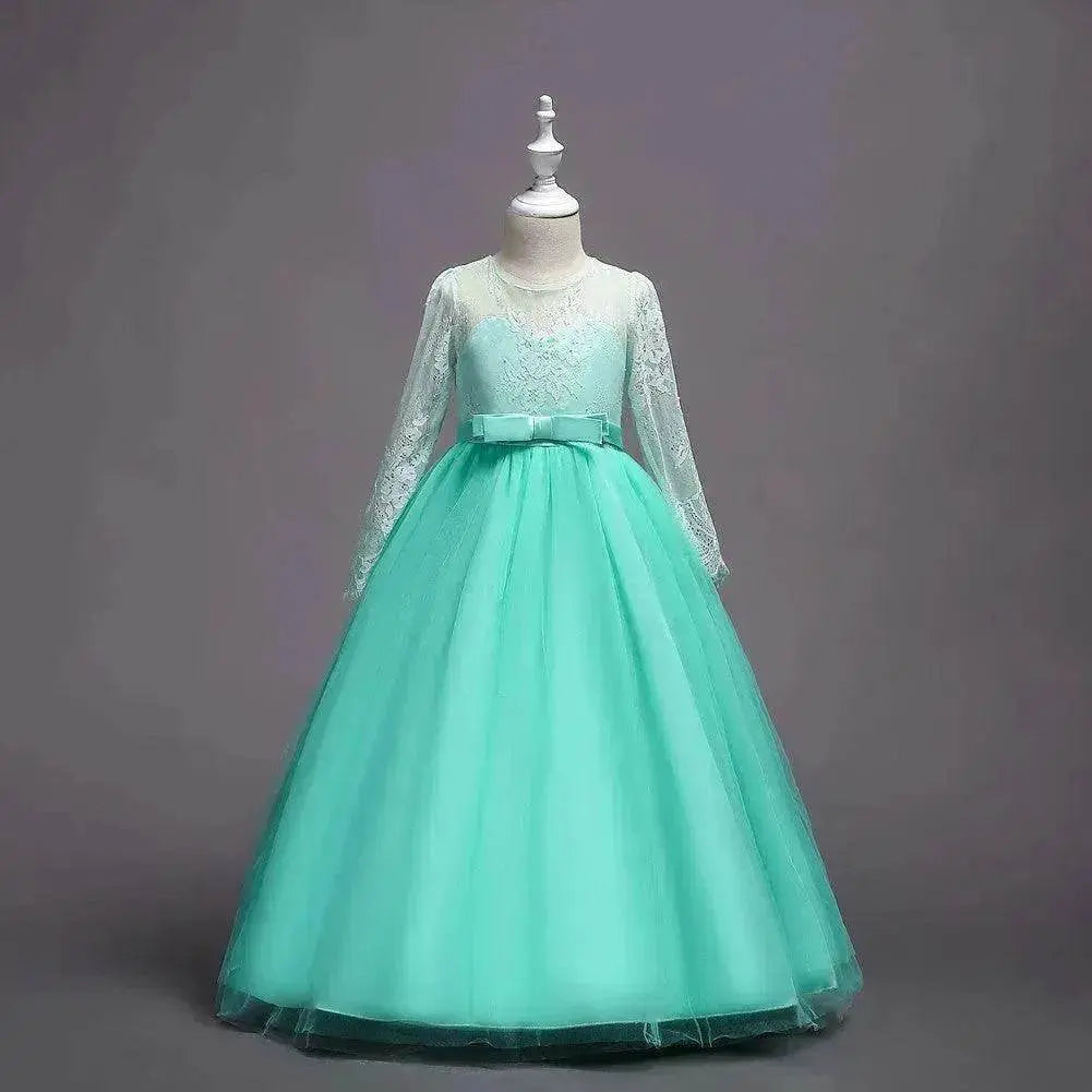 Kids Long Flower Girl Dress Dress
