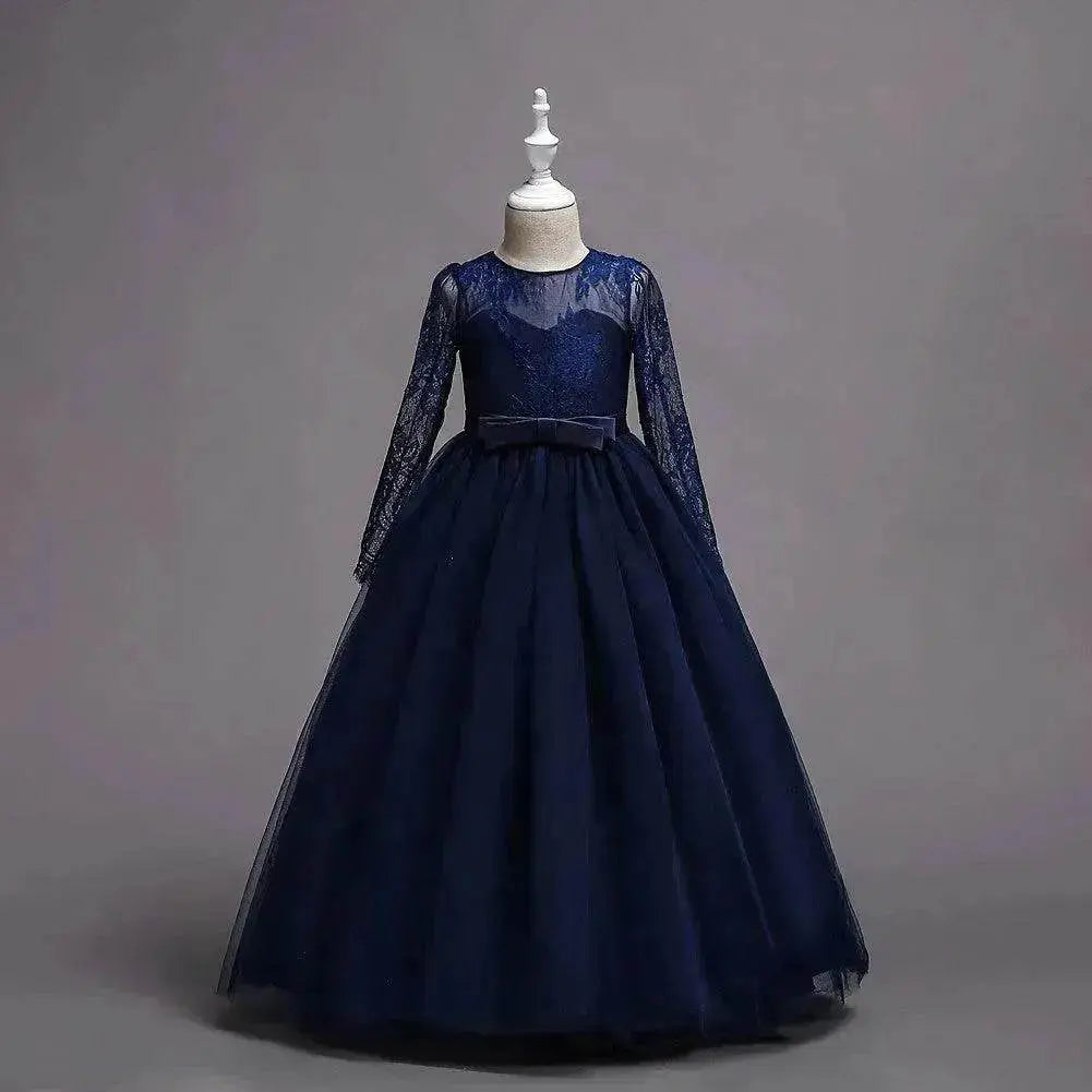 Kids Long Flower Girl Dress Dress