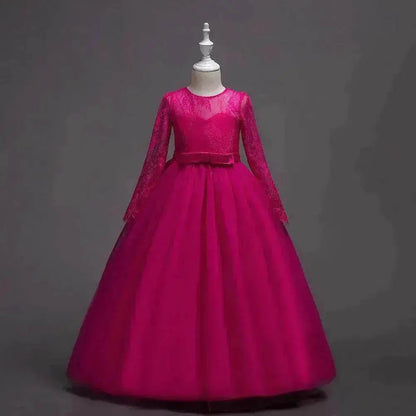 Kids Long Flower Girl Dress Dress