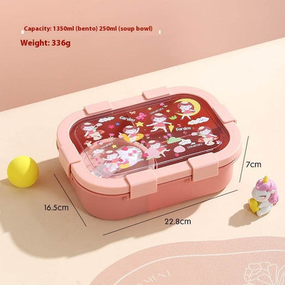 Kids Plastic Lunch Container Bento Lunch Box - www.Shopthatapp.com #