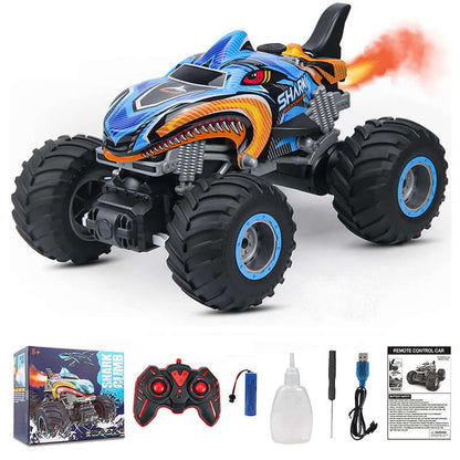 KidsToyLover 2.4G Monster RC Truck - Light, Sound & Spray Stunt Car | Ideal Gift - www.Shopthatapp.com #