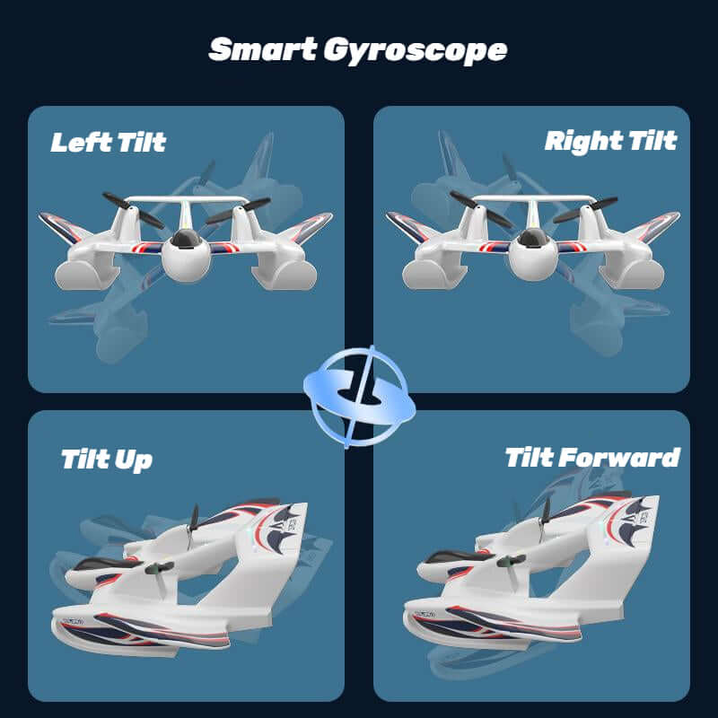 Kidstoylover Sea, Land, Air Glider with Gyro & LED - www.Shopthatapp.com #