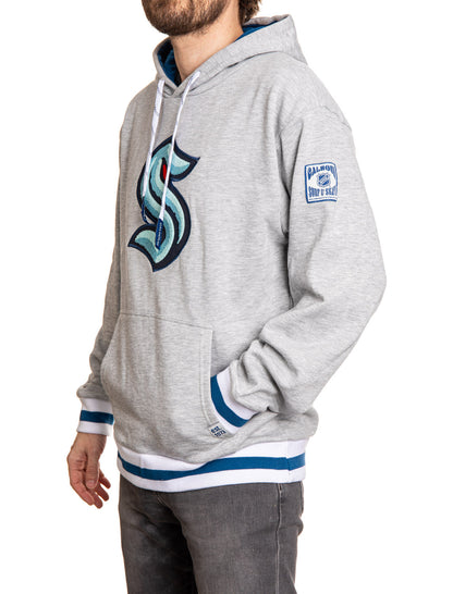 Seattle Kraken "Muskoka Style" Premium Chenille Woven Logo Hoodie - www.Shopthatapp.com