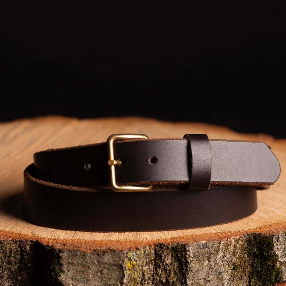 Kyomi- Brown 100% Premium Leather Belt- Made in Canada - www.Shopthatapp.com #