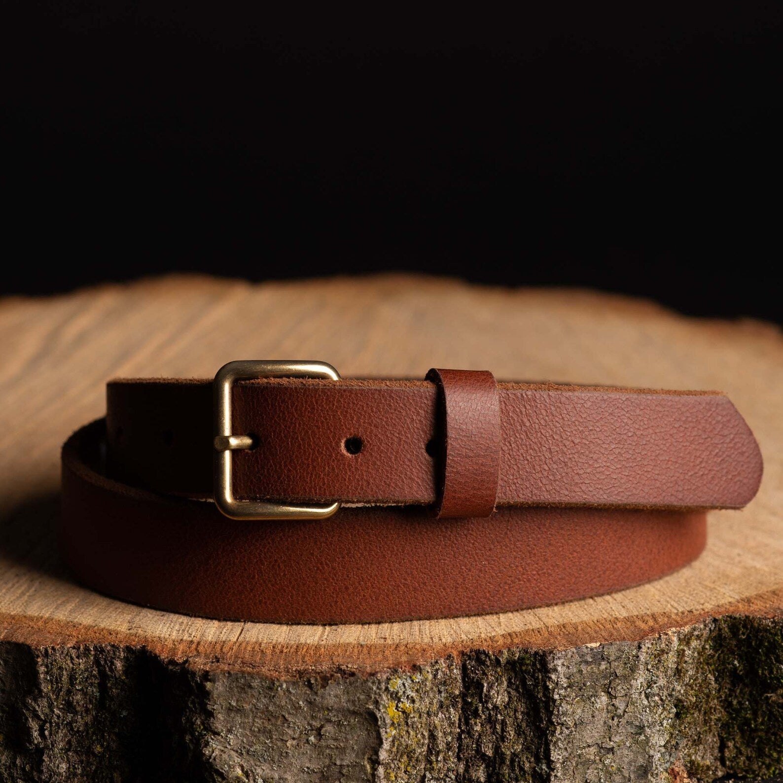 Kyomi- Brown 100% Premium Leather Belt- Made in Canada - www.Shopthatapp.com #