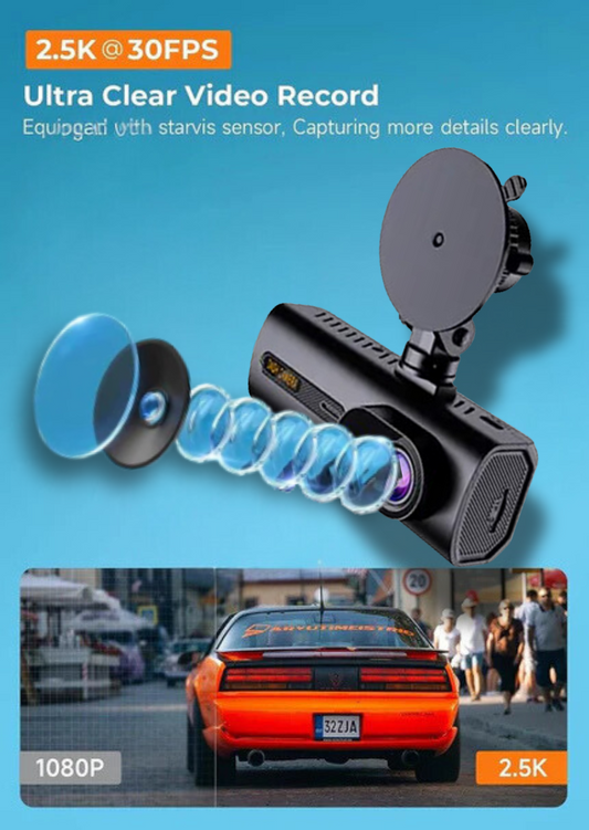 LDAS A20 Dash Cam WiFi , 2.5K Car Camera, Dashcams with App, Night Vision, G-Sensor, Loop Recording, 24H Parking Mode, Free 128G SD Card, Support 256GB Max (Black) - www.Shopthatapp.com