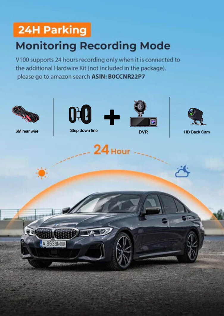 LDAS A20 Dash Cam WiFi , 2.5K Car Camera, Dashcams with App, Night Vision, G-Sensor, Loop Recording, 24H Parking Mode, Free 128G SD Card, Support 256GB Max (Black) - www.Shopthatapp.com
