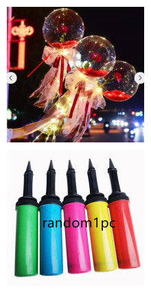 LED Luminous Balloon Rose Bouquet Transparent Bobo Ball Rose - www.Shopthatapp.com