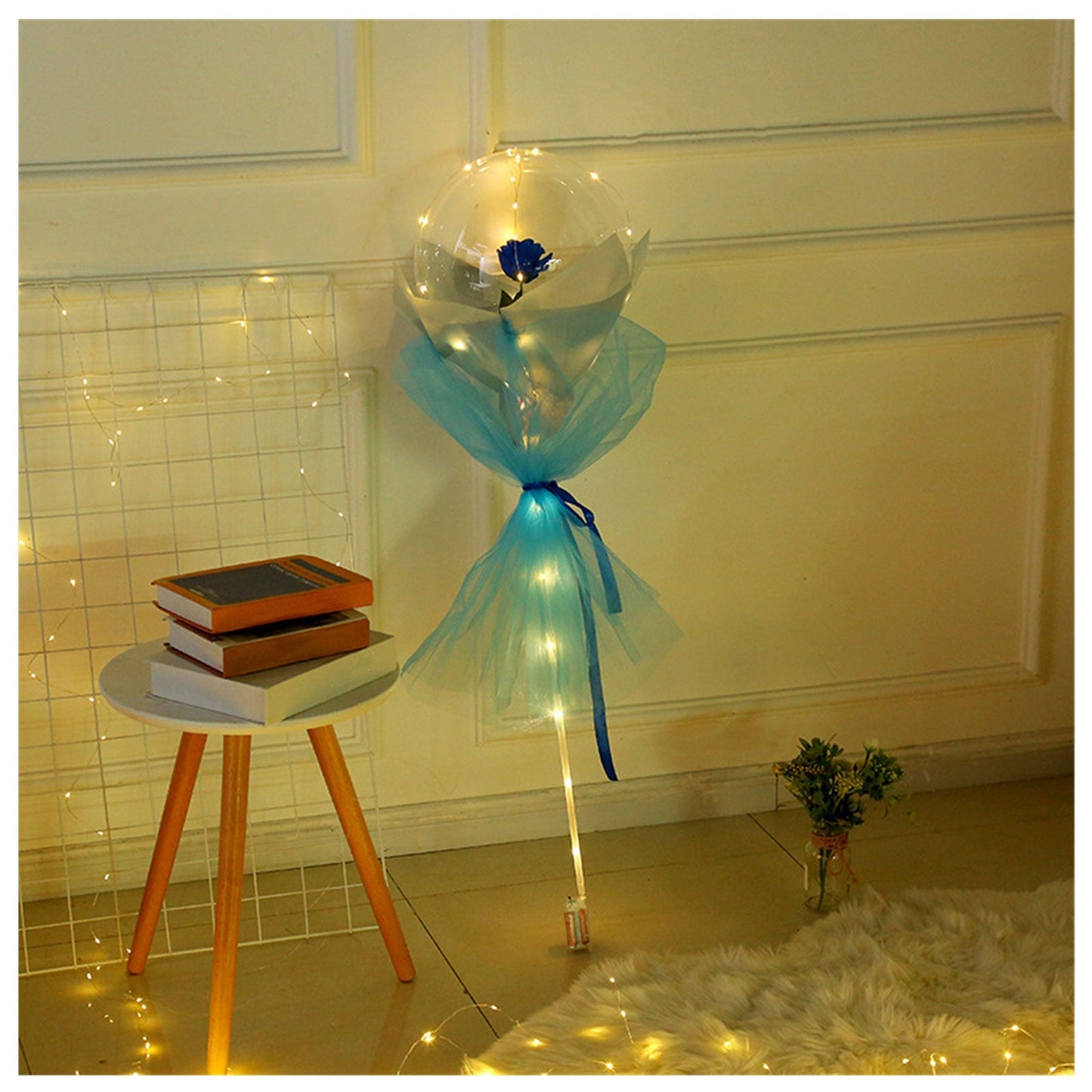 LED Luminous Balloon Rose Bouquet Transparent Bobo Ball Rose - www.Shopthatapp.com