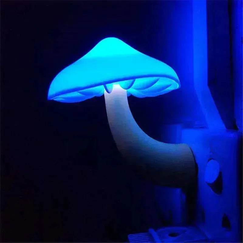 LED Mushroom Night Light Wall Lamp EU US Socket Plug - www.Shopthatapp.com