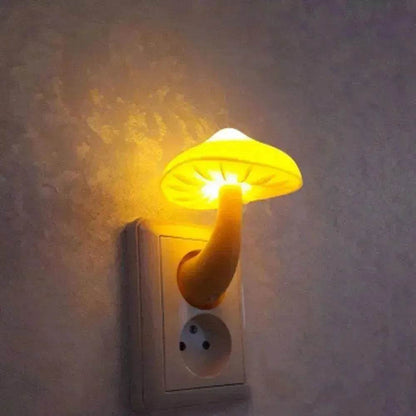 LED Mushroom Night Light Wall Lamp EU US Socket Plug - www.Shopthatapp.com