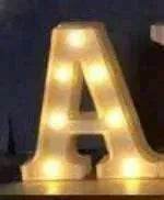LED Night Light A-Z 0-9 Battery Lamp Wedding Party Decor - www.Shopthatapp.com