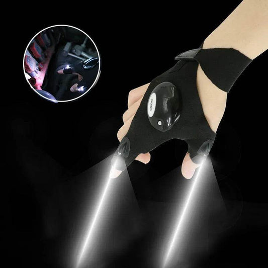 LED Outdoor Flashlight Fishing Half Finger Sports Lighted Gloves - www.Shopthatapp.com #