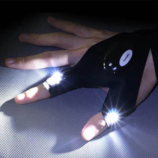 LED Outdoor Flashlight Fishing Half Finger Sports Lighted Gloves - www.Shopthatapp.com #