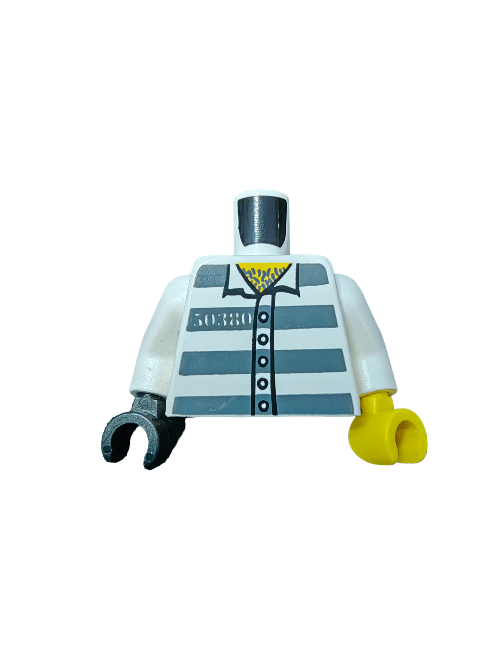 LEGO® 6056258 Torso Prisoner Number 50380, Grey Stripes, Black Glove. - UB1097 - www.Shopthatapp.com #