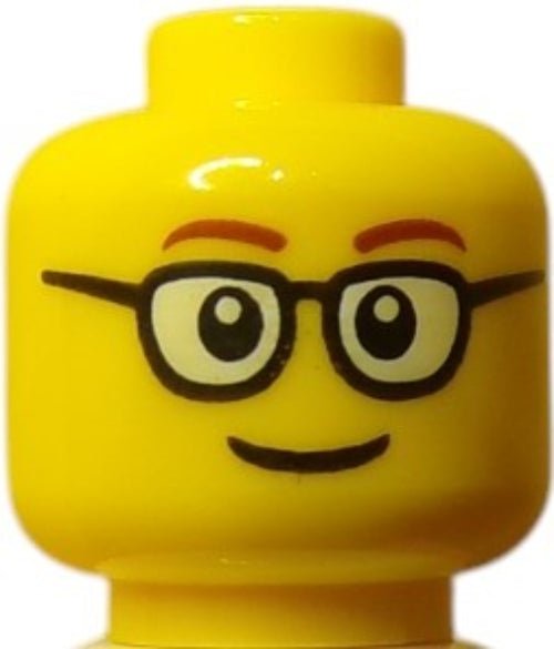 LEGO® 6112629 Minifigure Head, Glasses and a smile - UB1007 - www.Shopthatapp.com #