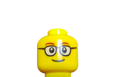 LEGO® 6112629 Minifigure Head, Glasses and a smile - UB1007 - www.Shopthatapp.com #