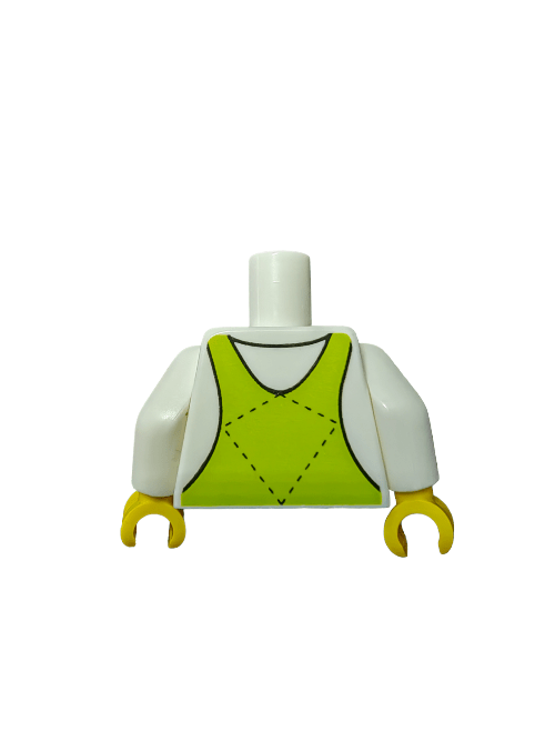 LEGO® 6397936 Torso, Lime Overalls with Green Hills and The Sun - UB1122 - www.Shopthatapp.com #