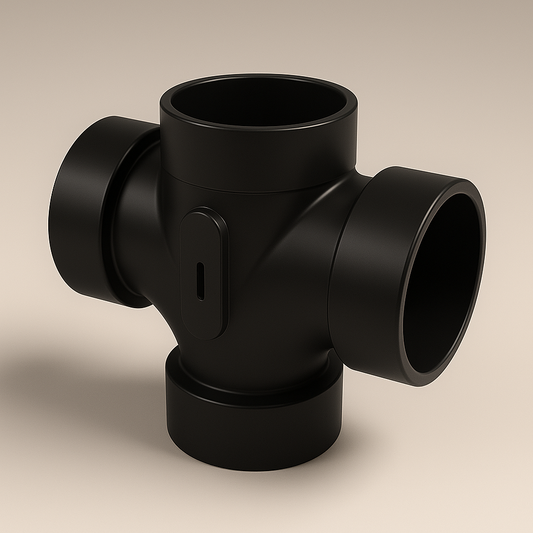 LESSO ABS Double Sanitary Tee — All-Hub DWV | 1-1/2″ - www.Shopthatapp.com #