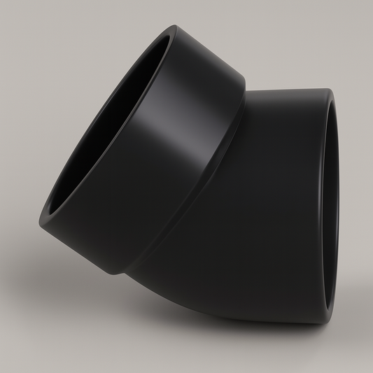 LESSO ABS Street Elbow – 45° Short Turn Spg x Hub | 1 1/2"–3" DWV - www.Shopthatapp.com #