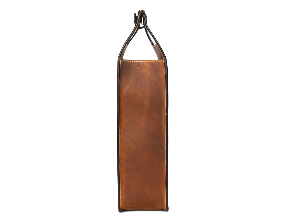 Leather Wine Caddy - www.Shopthatapp.com