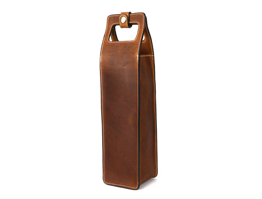 Leather Wine Caddy - www.Shopthatapp.com
