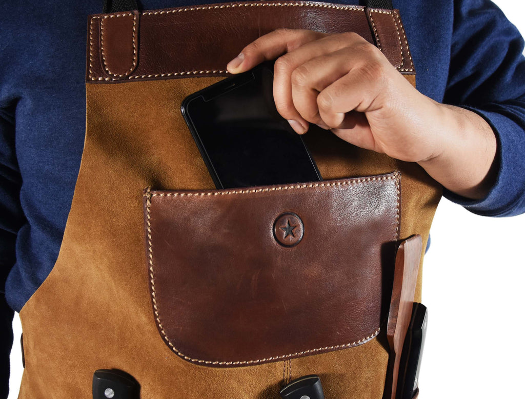 Leather Suede Apron - ( AP - 18 ) - www.Shopthatapp.com